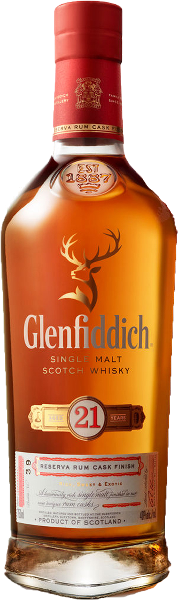 Glenfiddich 21 Year Old Gran Reserva Scotch Whisky - Glenfiddich Scotch Single Malt 21 Year Reserva Rum (1600x2000), Png Download