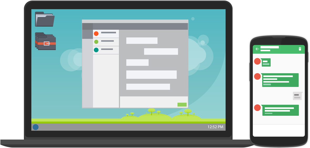 Android Messenger App - Android Messages (1200x587), Png Download