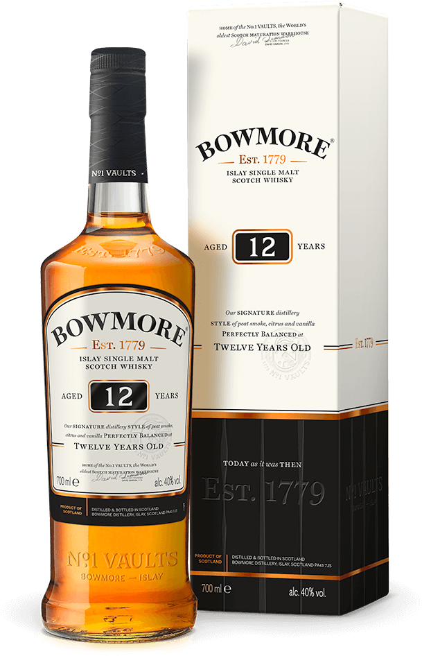 Bowmore 12 Year Old Product Shot - Bowmore 12 Year Old (667x1000), Png Download