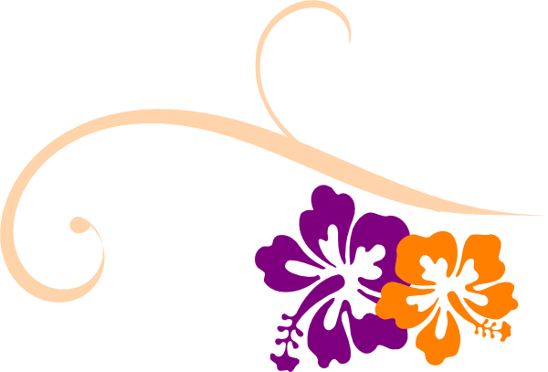 Hibiscus Clipart Swirl - Hibiscus Clip Art (600x407), Png Download