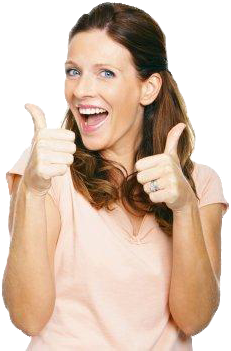 Liberals Against Islam - Woman Thumbs Up (308x390), Png Download