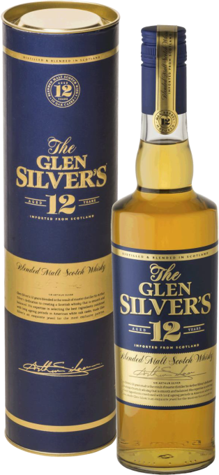 Blended Malt Scotch Whisky - Glen Silver's 12 (314x680), Png Download
