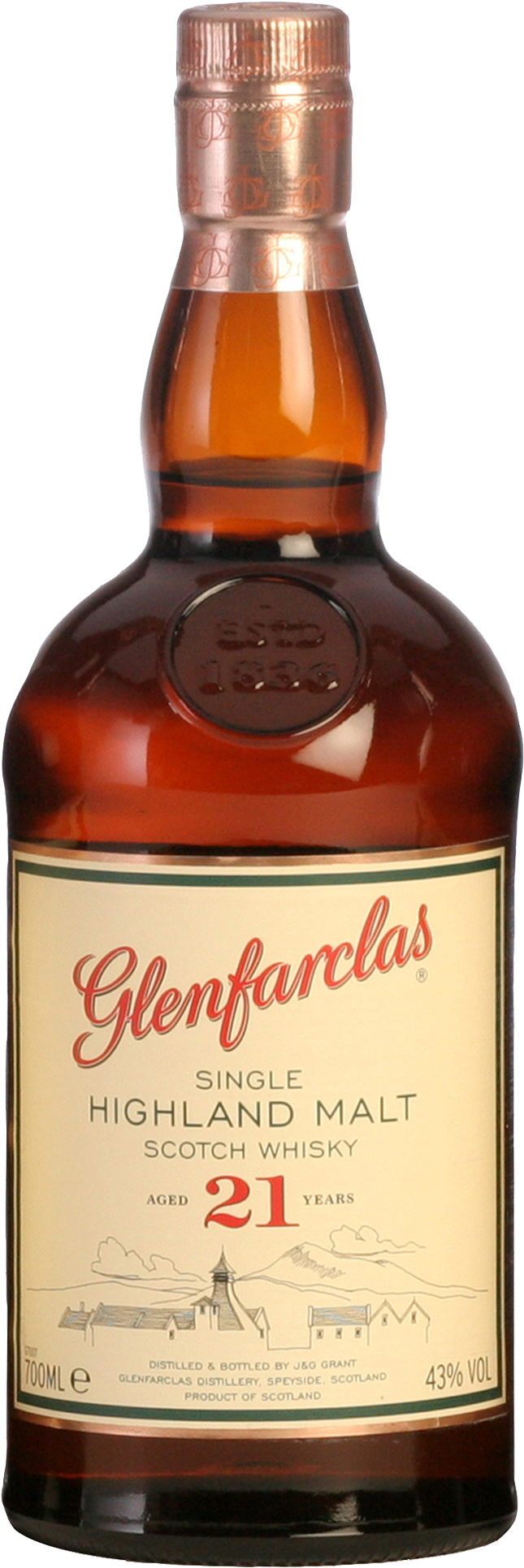 Glenfarclas 21 Year Old Scotch Whisky 700ml - Glenfarclas 21 Year Old Single Malt Whisky (1600x2000), Png Download