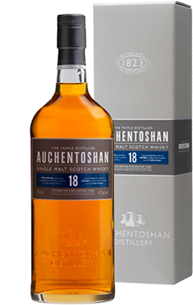 Auchentoshan 18 Years Single Malt Scotch - Auchentoshan 18 Year Old Lowland Single Malt Scotch (1000x1000), Png Download