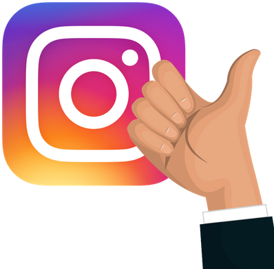 Thumbs Up - Insta Logo For Business Cards (400x400), Png Download