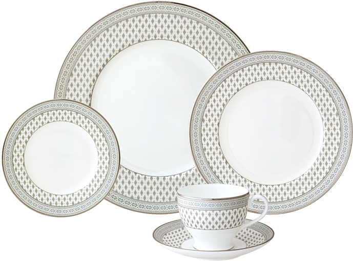 5-piece Place Setting - Nikko Granada Platinum Dinner Plate, 10 3/4" (720x720), Png Download