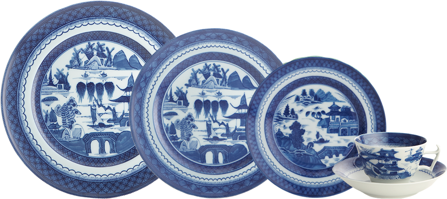 Mottahedeh Blue Canton Dessert Plate (1507x1000), Png Download