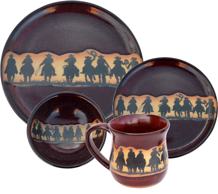 Cowboy Roundup Place Setting - Cafepress Cowboy Up Stainless Steel Travel Mug (756x754), Png Download