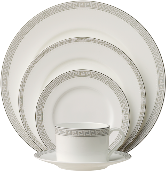Greek Key 5-piece Place Setting - Meander (720x720), Png Download