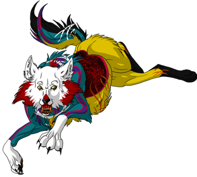 Pennywise The Dancing Clown Wolf - Cute Pennywise Fan Art (388x350), Png Download