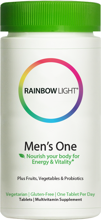 Rainbow Light Men's One™ Multivitamin 150 Tab - Rainbow Light Men's One Energy Multivitamin Tablets, (1000x1000), Png Download