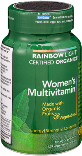 Rainbow Light Certified Organics Women's Multivitamin - Rainbow Light Certified Organics - Women's Multivitamin (600x600), Png Download