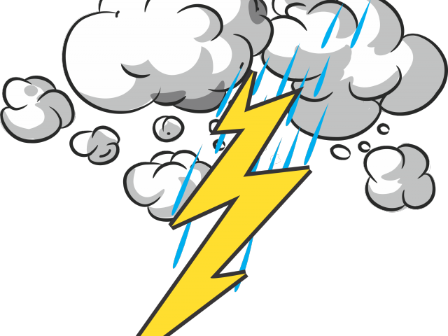 Thunder And Lightning Clipart - Thunder And Lightning Png (640x480), Png Download