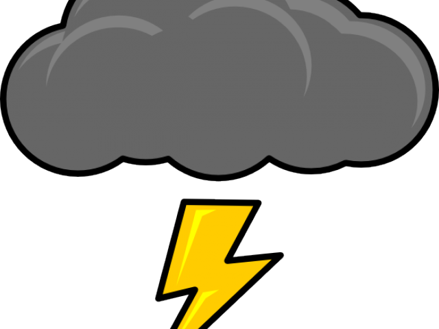 Lightning Clipart Thundercloud - Clipart Thunder And Lightning (640x480), Png Download