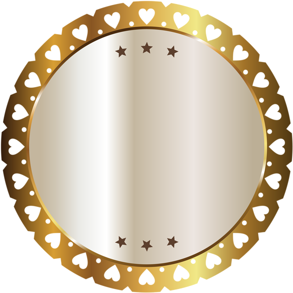 Seal Badge With Hearts Png Clipart Image - Vector Graphics (600x600), Png Download