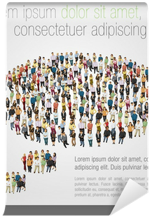 Thought Bubble Made Of People - Invitation To The Sociology Of International Law (400x400), Png Download