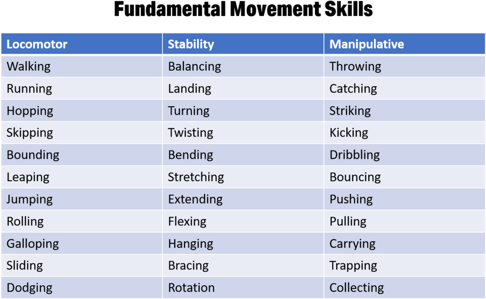 Fundamental Movement Skills (1000x645), Png Download