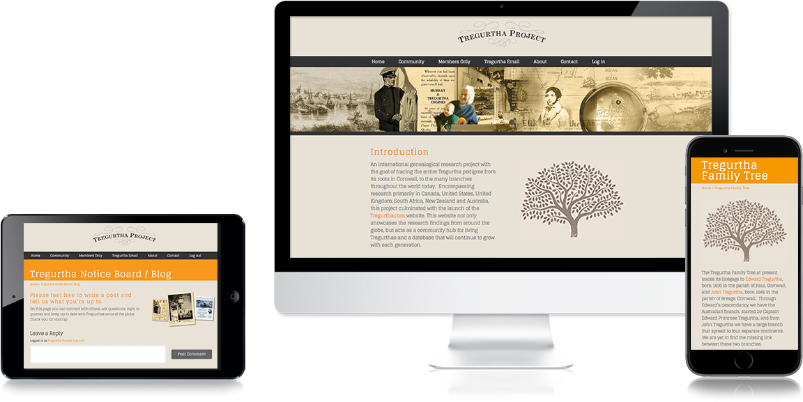 Tregurtha Family Tree Genealogy Website Design By Thought - Website (1200x675), Png Download