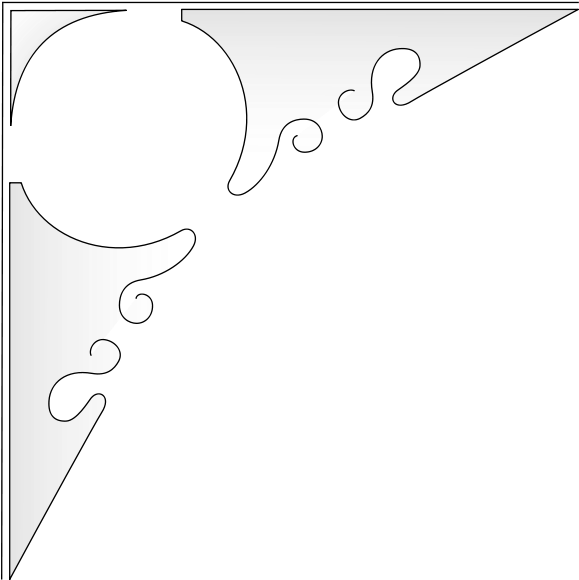 Flourish Three Corner 01 Png Images - Corner Designs For File (600x600), Png Download