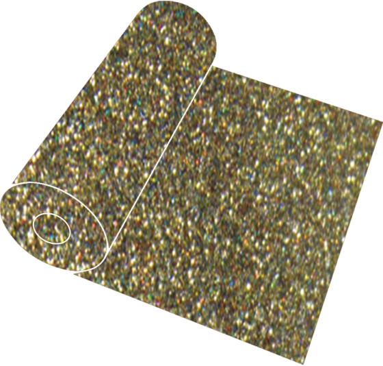 20" Light Multi Glitter Roll - Light (560x534), Png Download