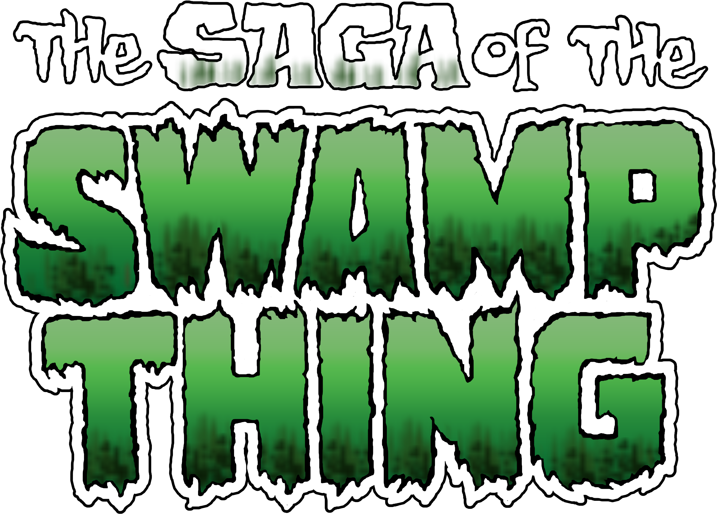 "swamp Thing" Volume 2 Logo Recreated With Photoshop - Swamp Thing (3000x3000), Png Download