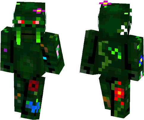 Swamp Thing - Lil Uzi Vert Minecraft Skin (584x497), Png Download