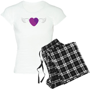 Womens Pjs Rsn Heart With Wings - Nap Time Is My Happy Hour G Women's Light Pajamas - (350x350), Png Download