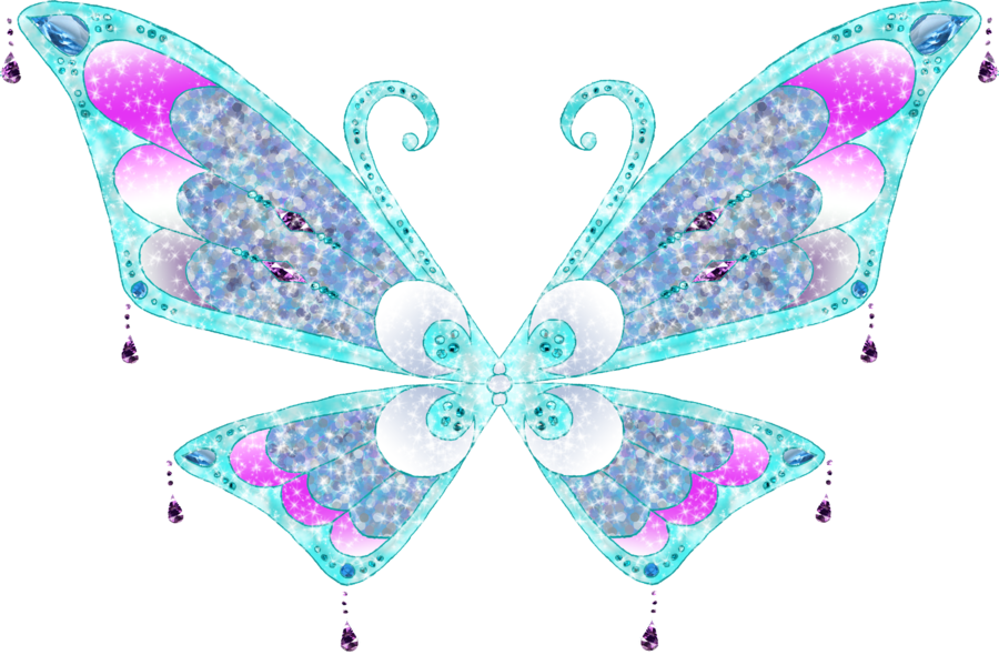 Aras Enchantix Wings By Merma - Winx Club Fairy Wings (900x590), Png Download