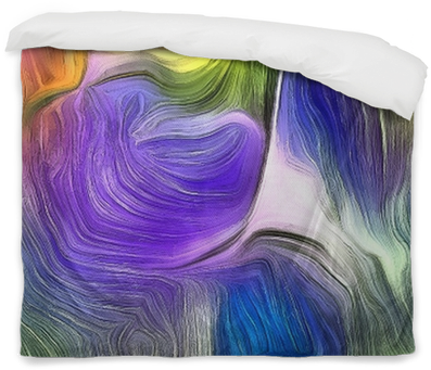 Colorful Fluid Lines Of Movement Duvet Cover • Pixers® - Motion (400x400), Png Download