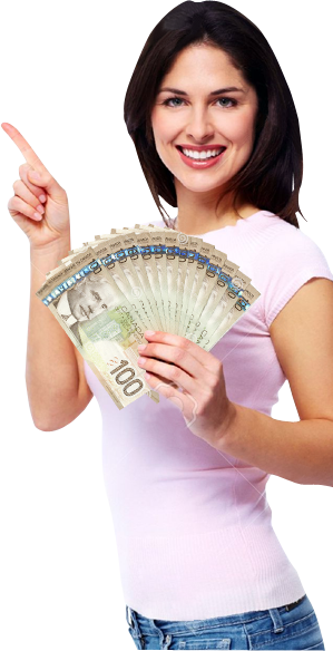 Img-girl - Girl With Money Png (299x584), Png Download