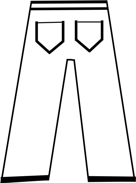 Download Trousers - Black And White Pants Cartoon PNG Image with No  Background 