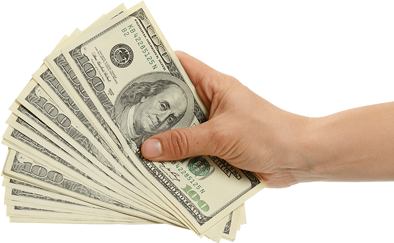 Money In Hand - 100 Dollar Bill (800x516), Png Download