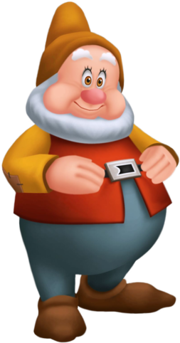 Happy Is One Of The Seven Dwarfs In Disney's 1937 Film - Snow White And The Seven Dwarfs Kingdom Hearts (303x500), Png Download