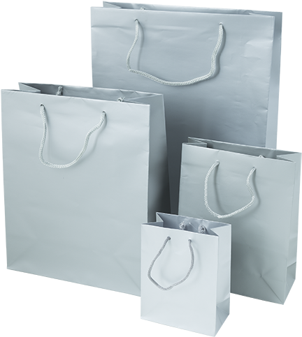 Silver Luxury Gift Bags - Plastic Shopping Bag (500x500), Png Download