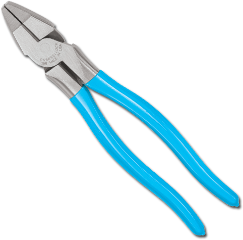 5″ Xlt Round Nose Linemen's Plier - Channellock 9 Linemens Pliers 369 (500x500), Png Download