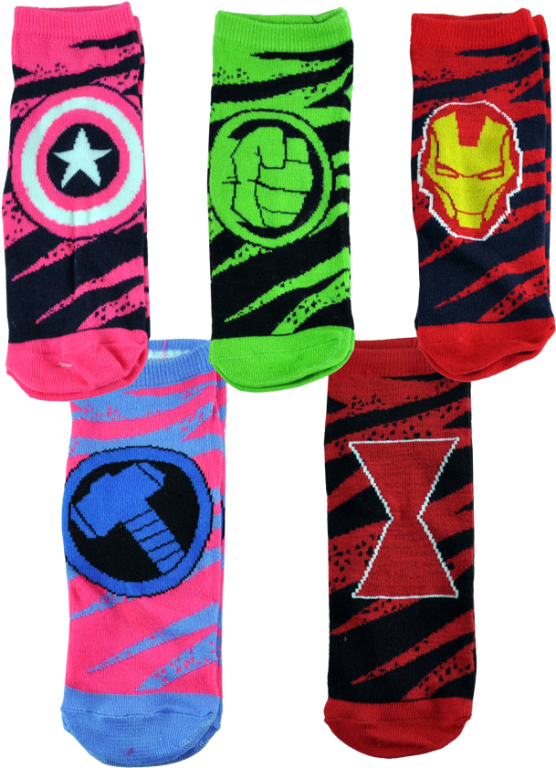 Women's Captain Slashes 5-pk Sock - Fictional Character (1070x840), Png Download