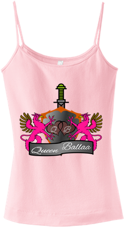 Queen Ballaa Spagetti Strap Tank Top - Pink (433x484), Png Download