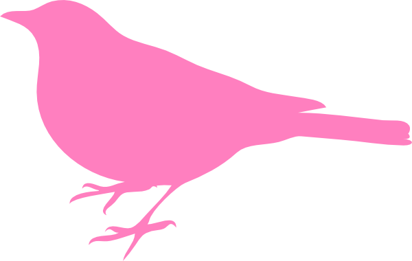 Pink Bird Silhouette Svg Clip Arts 600 X 380 Px (600x380), Png Download