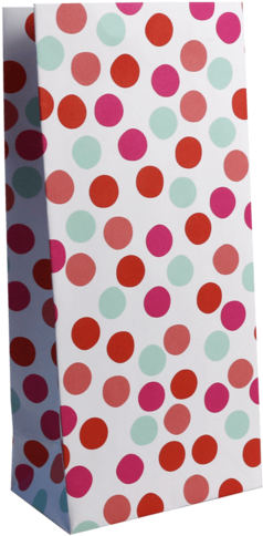 Kraft Paper Gift Bag - Polka Dot (600x600), Png Download