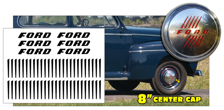 1946-47 Ford Cars / 1946 Trucks 8" Hub Cap Wheel Cover - Car (736x460), Png Download