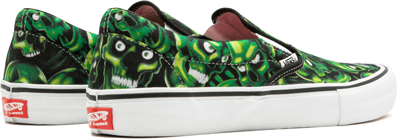 Supreme Vans Slip On "skull - Vans (1000x600), Png Download