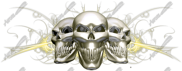 Add To Favorites Loading - Arching Light Skulls Solo Yellow By Itigd Truck Rear (600x236), Png Download