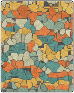 Textured Retro Shapes Blanket - Motif (500x500), Png Download