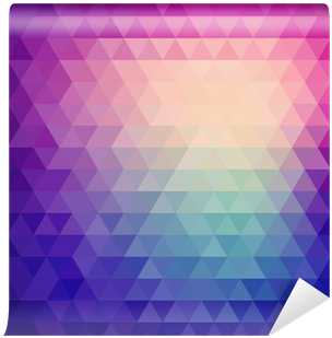 Retro Mosaic Pattern Of Geometric Triangle Shapes Wall - Triangle (400x400), Png Download