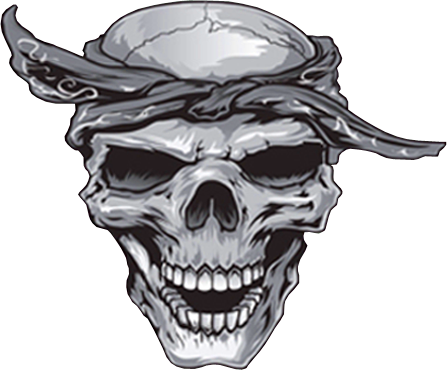 Skull-098 - Gangster Skull Tattoos Designs (447x370), Png Download