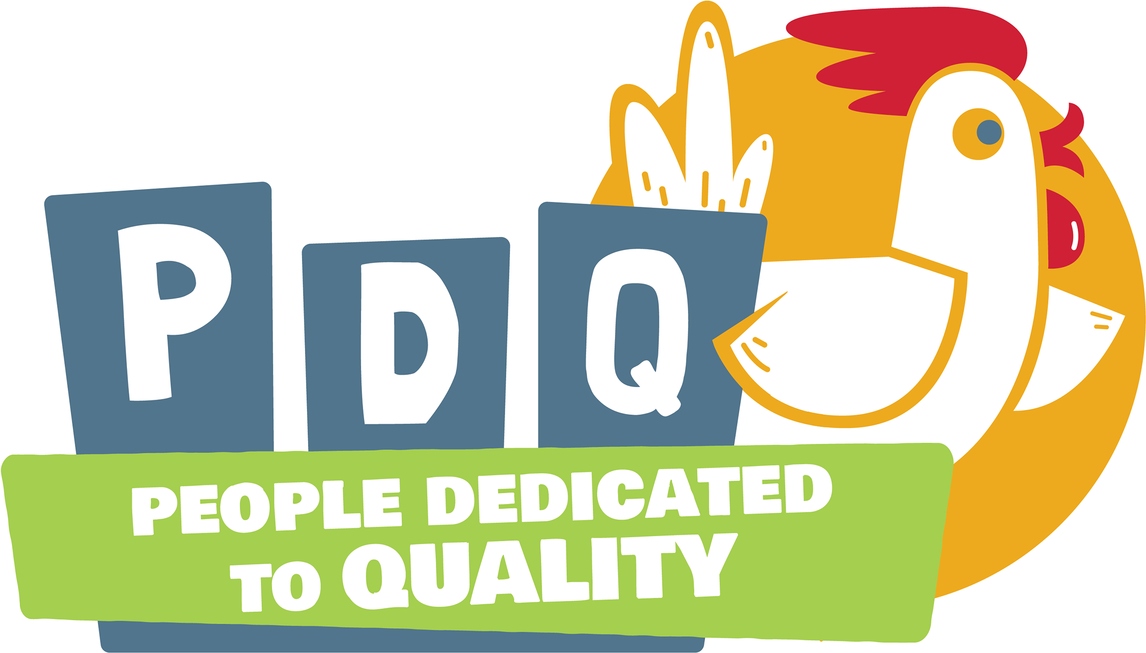 A Cheerful Chicken Paired With Retro Diner Sign Shapes - Pdq Logo (3840x2484), Png Download