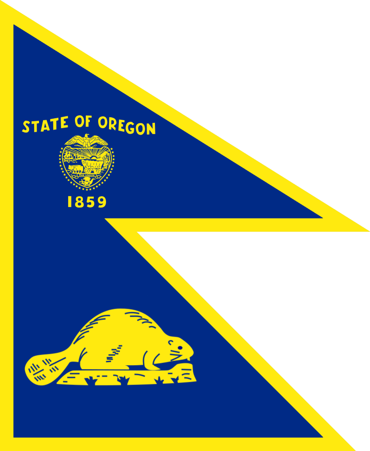 Redesignsoregon's Flag As A Double-pennant - Oregon State Flag (750x915), Png Download