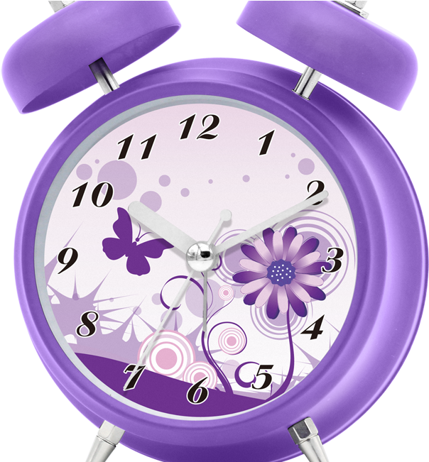 Tb12002 Twin Bell Plastic Case Table Alarm Clock Print - Quartz Clock (350x350), Png Download