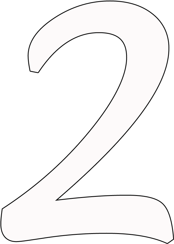 2 - Numero 2 Para Copiar (2100x1500), Png Download