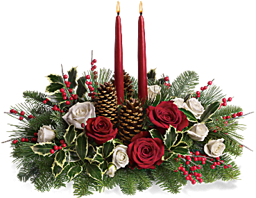 More Views - Christmas Flower Arrangements Centerpieces (368x460), Png Download